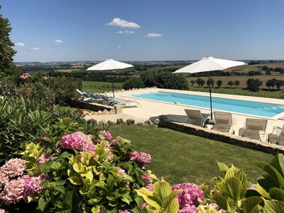 Beautiful  stone house with stunning panoramic views set in idyllic countryside.