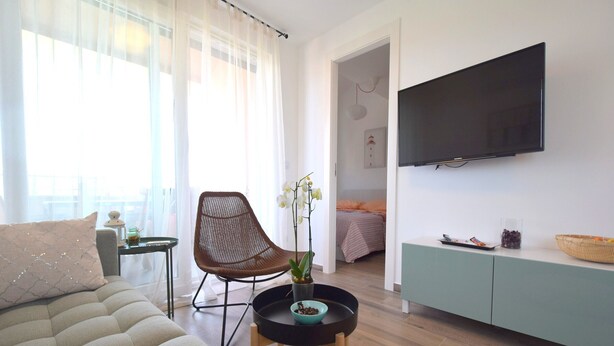 Apartment, 2 Bedrooms, Balcony (A5) | Living room | Flat-screen TV - Apartments Medna (Dobrinj)