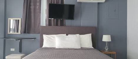 Desk, iron/ironing board, travel crib, free WiFi