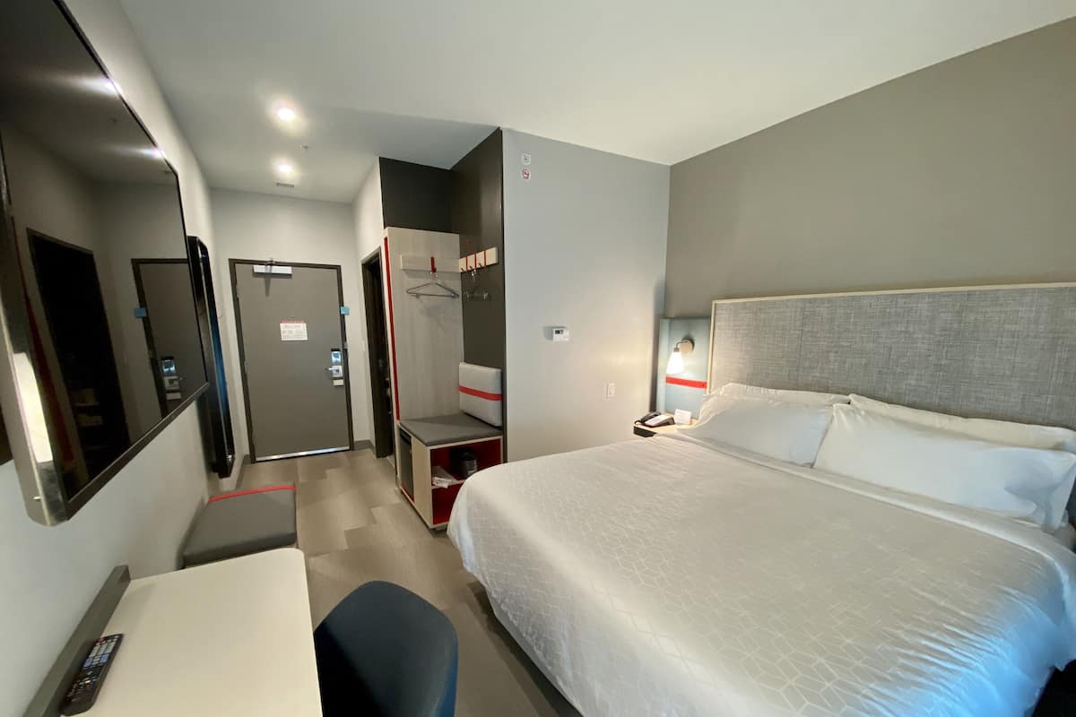 Pillowtop beds, laptop workspace, blackout drapes, soundproofing