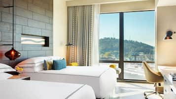 Habitación, 2 camas Queen size, vista a la montaña | Sábanas italianas Frette, ropa de cama de alta calidad y edredón