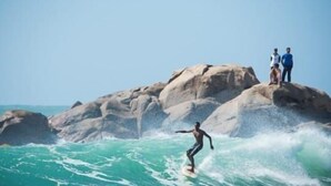 位於海灘上