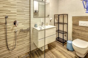 Douche, serviettes fournies