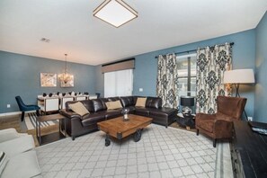 TV, DVD player - 9BR 5BA Pool Home in ChampionsGate (Davenport)