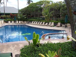 Utendørsbasseng og et oppvarmet basseng