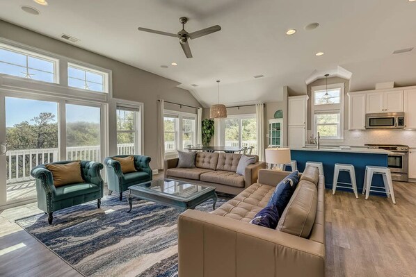 Télévision, cheminée, lecteur de DVD, chaßne hi-fi