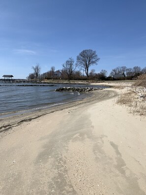 在海灘附近、沙灘巾
