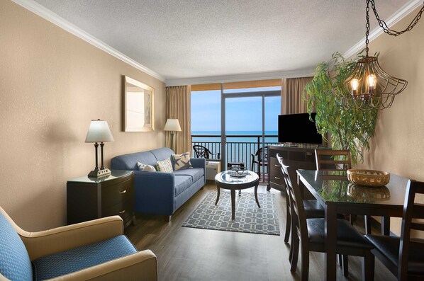TV, DVD player - Oceanfront King Suite w/ Fantastic View + Official On-Site Rental Privileges (Myrtle Beach)