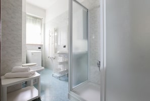 Combined shower/bathtub, hair dryer, bidet