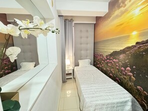 2 室のベッドルーム、アイロン / アイロン台、WiFi、ベッドシーツ