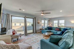 TV, DVD player - Sea Scapes | 817 ft from the beach | Private Pool, Hot Tub | Corolla (Corolla)