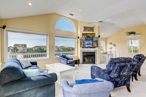 TV, DVD player, stereo