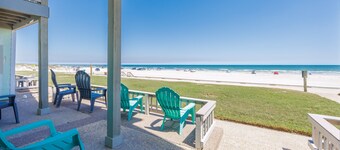 Plassering ved stranden, gå ut døra og inn på stranden!