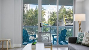 Relax on the balcony with Adirondack chairs and enjoy the view from the comfort of your room.