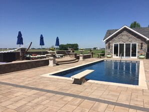 屋外プール、温水プール