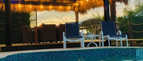 Outdoor pool, a heated pool