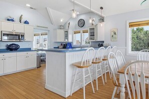 Coffee/tea maker, fridge, microwave, oven - A Wrighteous Time | 1639 ft from the beach | Private Pool, Hot Tub | Kill Devil Hills (Kill Devil Hills)