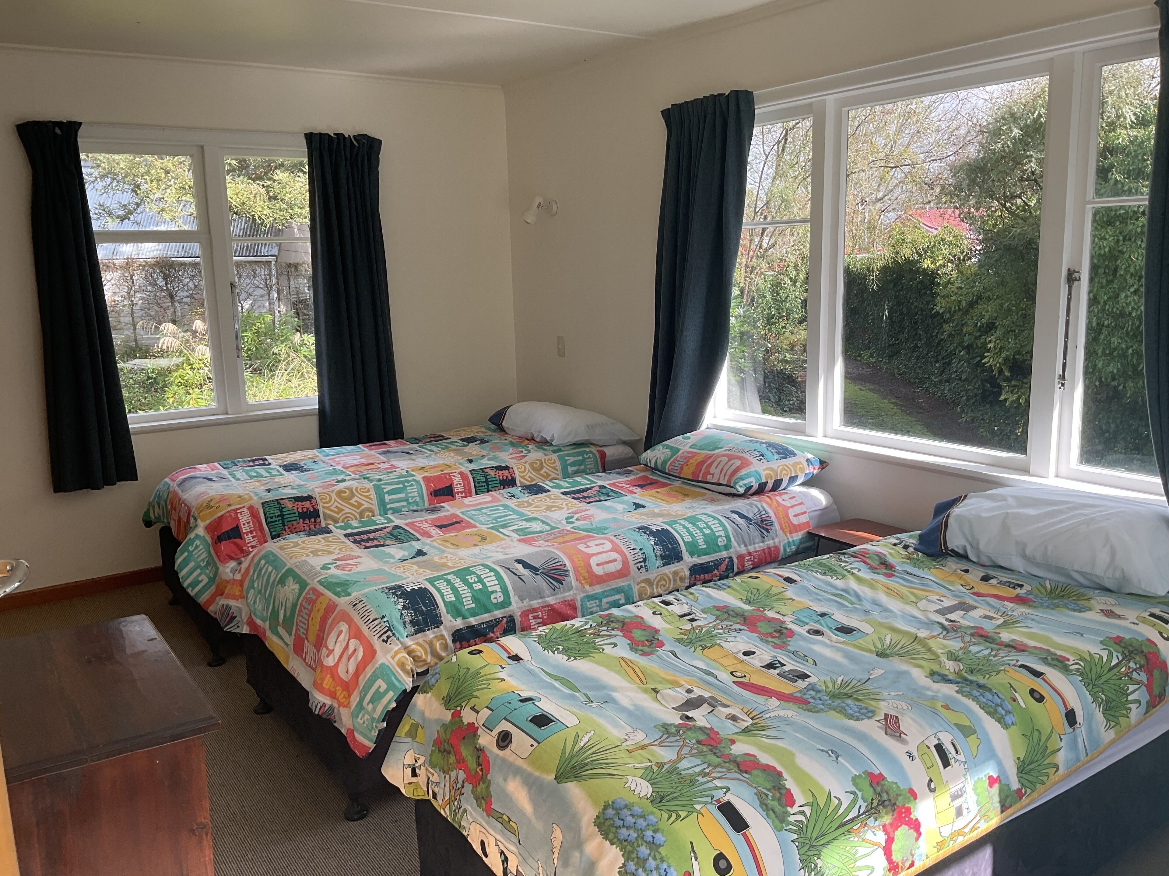 2 bedrooms, bed sheets