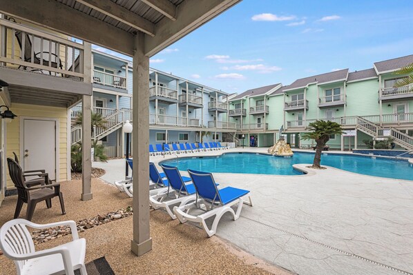 A heated pool