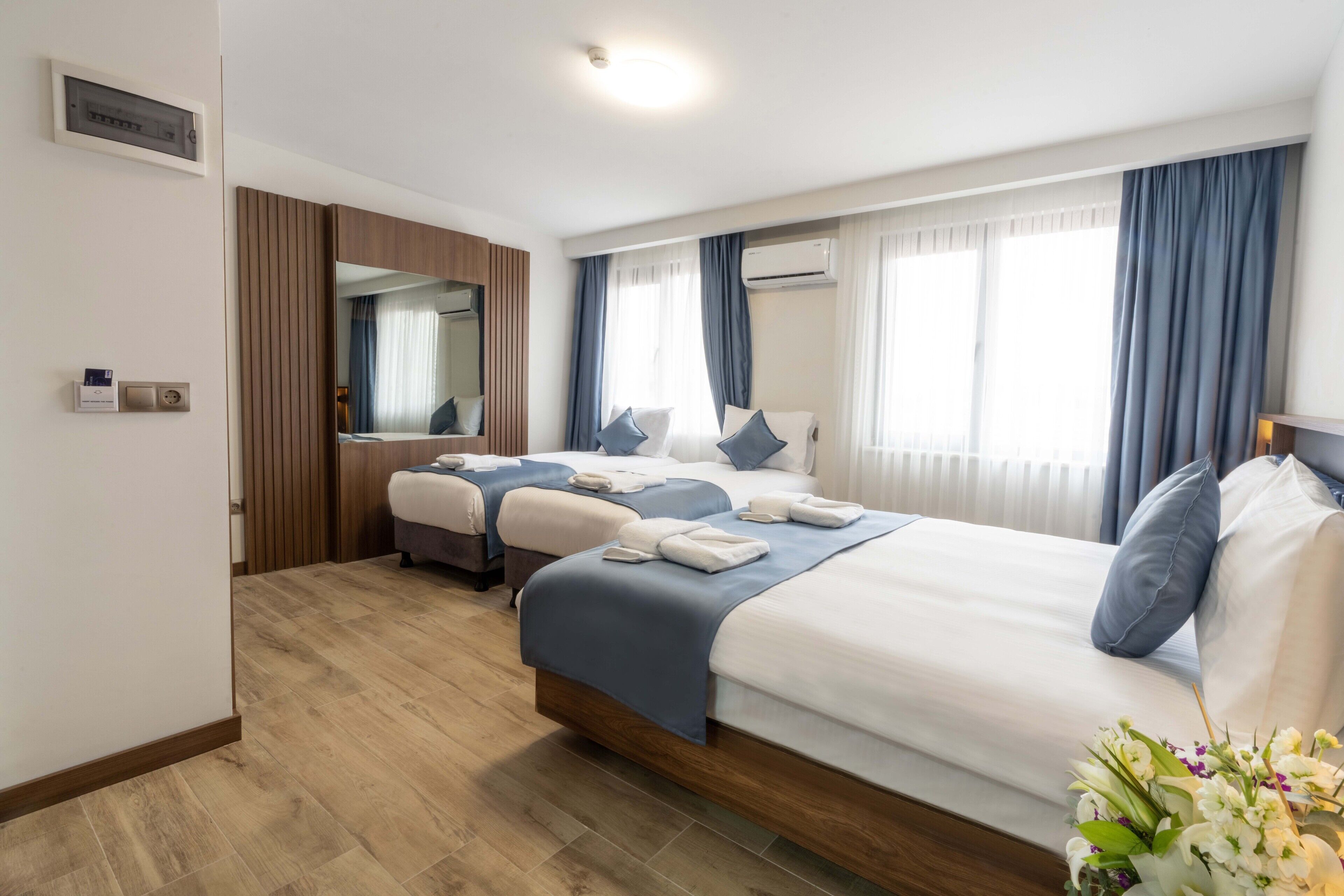 家庭四人房 | 客房内保险箱、隔音、熨斗/熨板、免费 WiFi