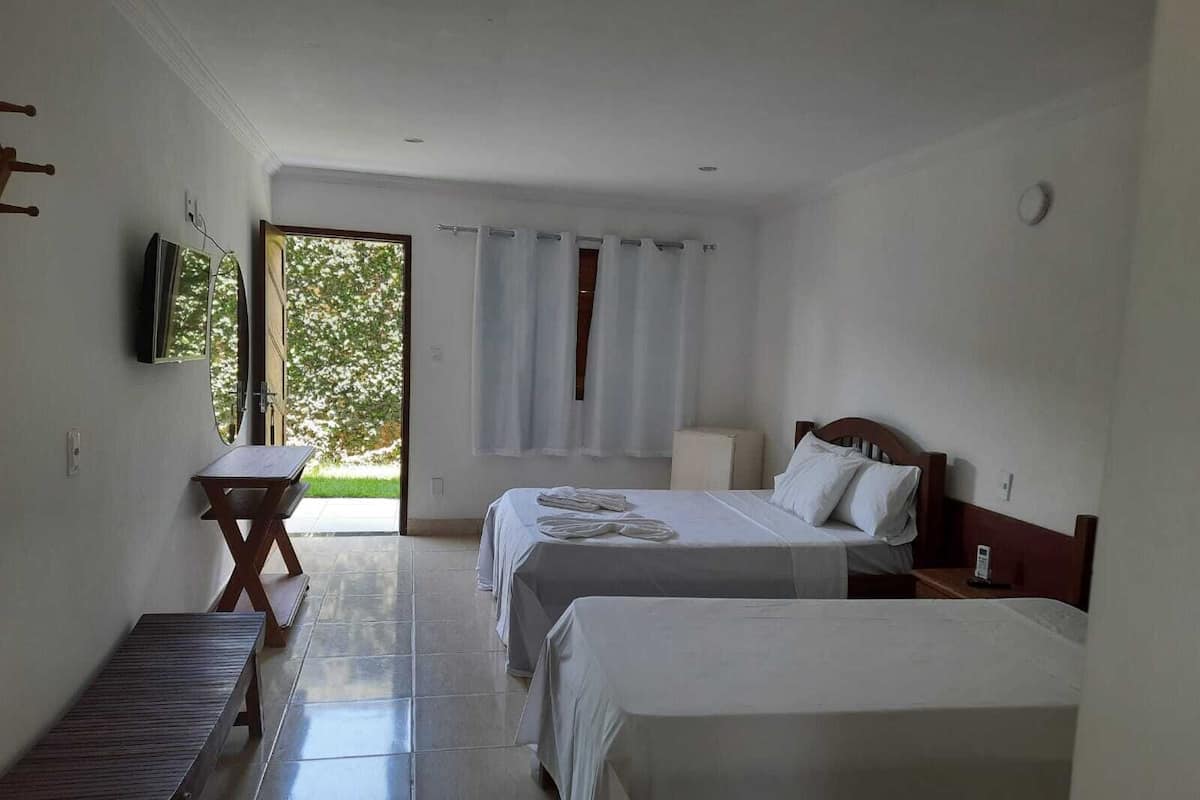 Blackout drapes, iron/ironing board (on request), WiFi (free)