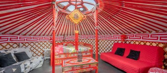 Farm yurt with private apartment
