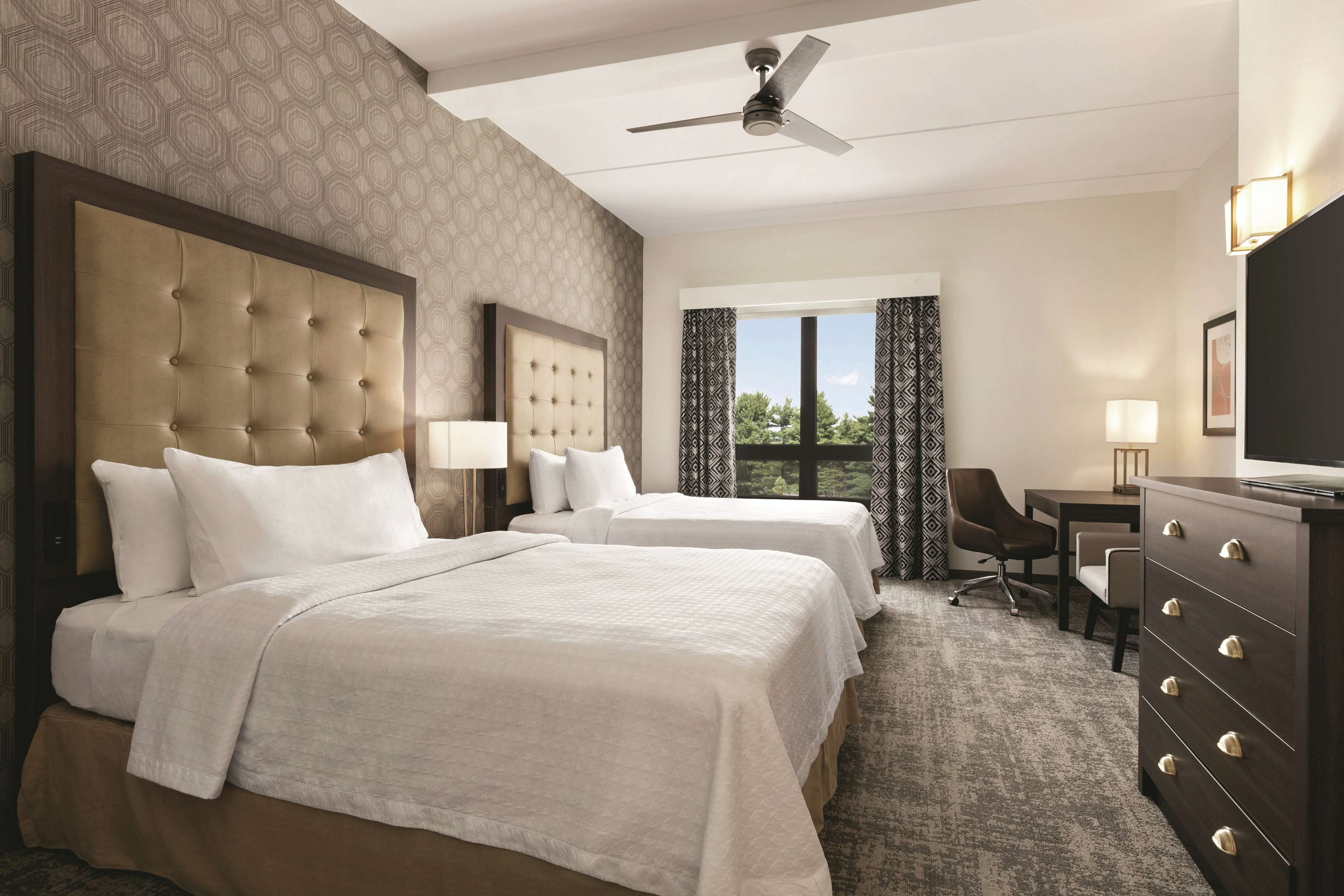 suite, 2 queen beds, accessible, bathtub | hypo-allergenic bedding, in-room safe, desk, laptop workspace