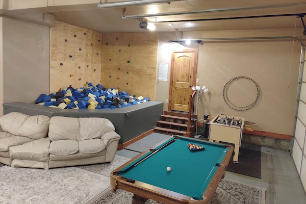 Game Room with Foam Pit