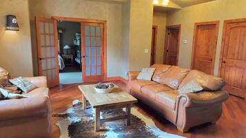 TV, fireplace, DVD player, table football