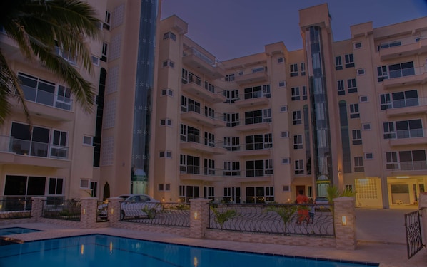 Front of property - evening/night - Nemadek Le Royal (Mombasa)