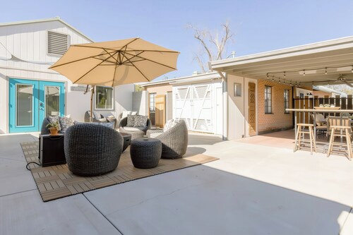 Visit Sports and Culture Venues from an Artful Garden Studio in Central Phoenix