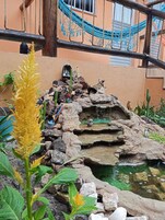 Quarto triplo clássico | Vista para o jardim