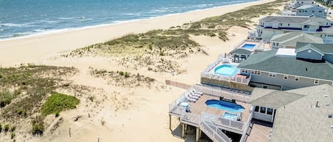 Accommodatie ligt op het strand