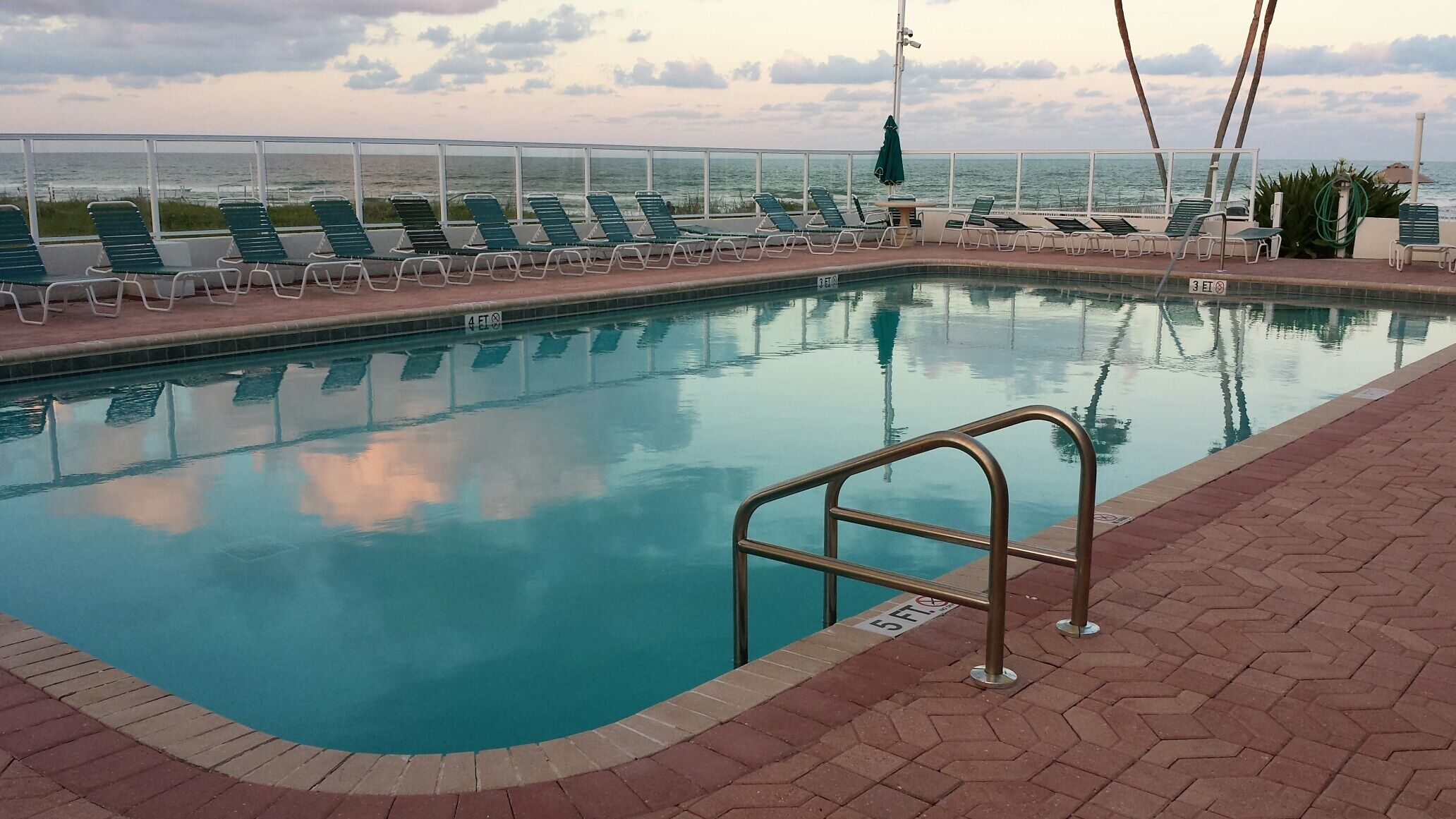 Heated Pool steps from unit.