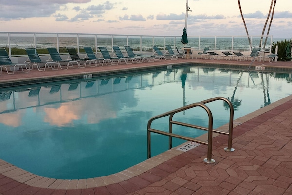 Heated Pool steps from unit.