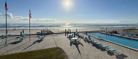 Outdoor pool, a heated pool