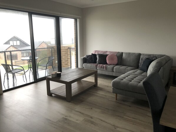 TV, DVD player, books, video library