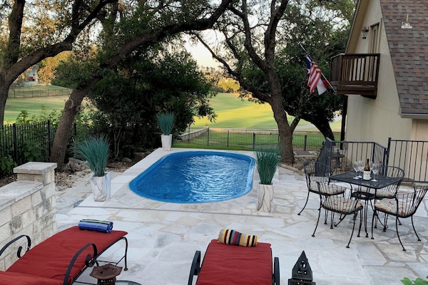 Plunge pool to relax in while watching golfers on Pt.Venture signature 7th hole
