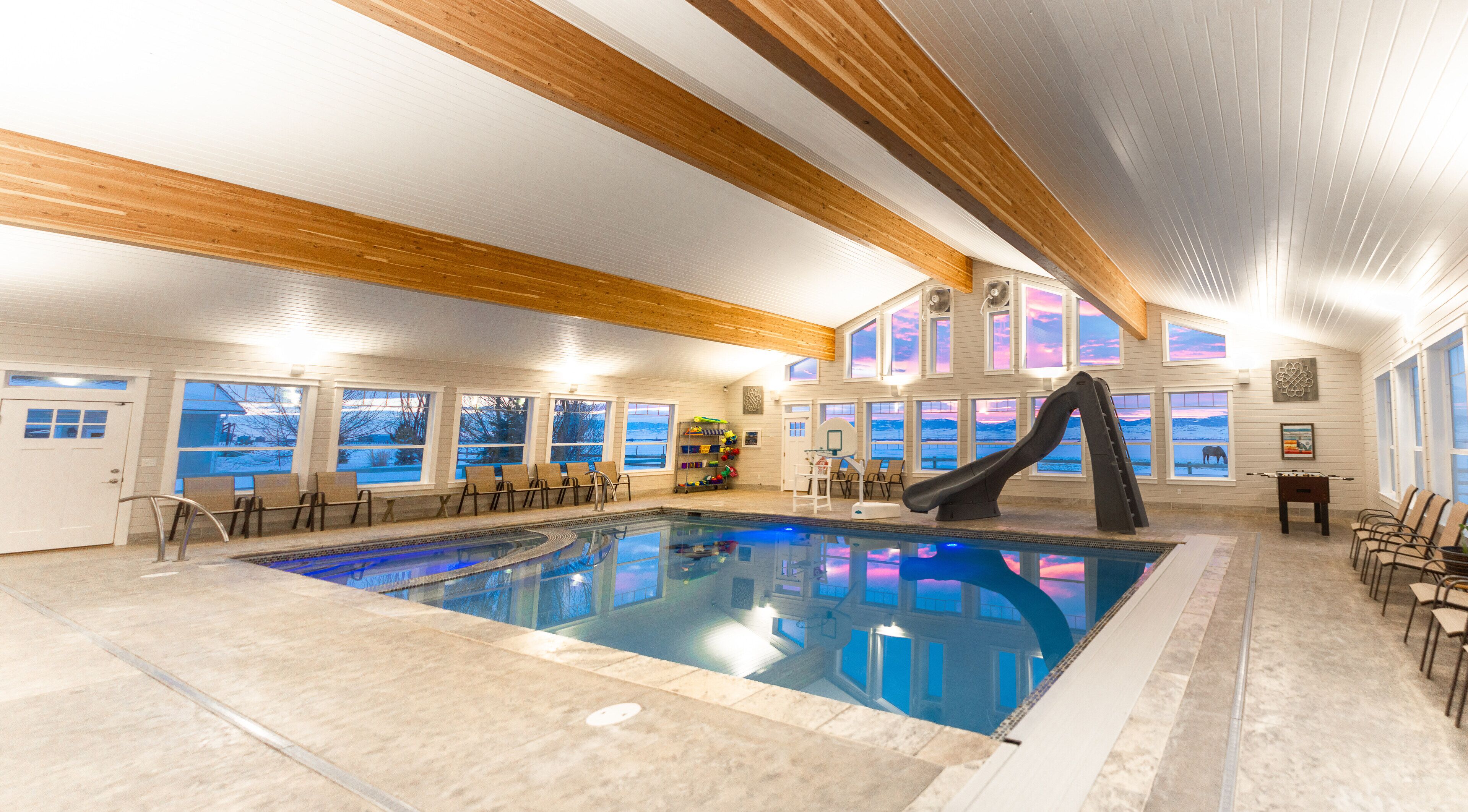 Indoor pool, a heated pool
