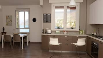 Fridge, oven, stovetop, dishwasher