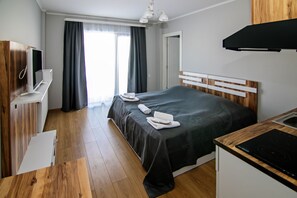 Comfort Apartment, Mountain View | Pillowtop beds, blackout drapes, soundproofing, iron/ironing board - Gogo Apartments New Gudauri (Kazbegi)