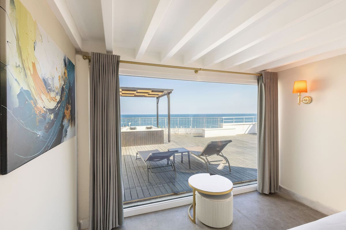 Mediterranean Suite with Panoramic Terrace | Minibar, in-room safe, desk, laptop workspace
