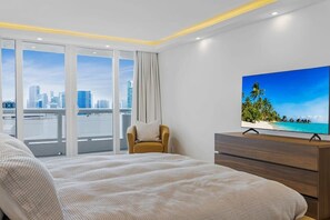 2 bedrooms, desk, iron/ironing board, travel crib