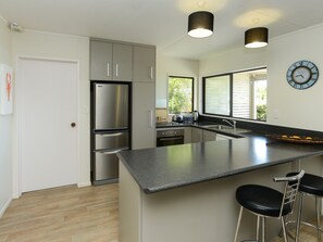 Fridge, oven, dishwasher, toaster