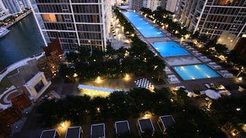 Indoor pool, outdoor pool
