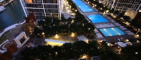 Indoor pool, outdoor pool