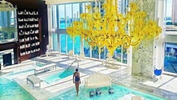 Indoor pool, outdoor pool