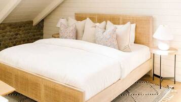1 bedroom, desk, iron/ironing board, travel crib