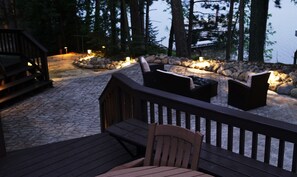 Terrace/patio - Year Around Beautiful Lake Home on Birch Lake 3 hours from Minneapolis.  (Hackensack)