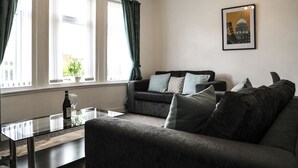 Standard House, 2 Bedrooms | Living area | Flat-screen TV - Haywood House (Glasgow)